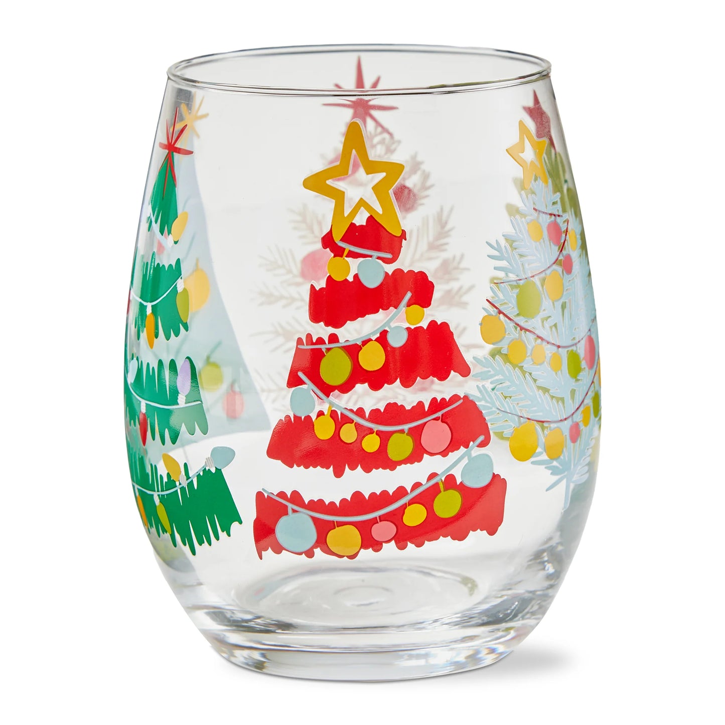 Groovy Trees Wine Glass