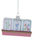 Triple Mahjong Tile Glass Ornament