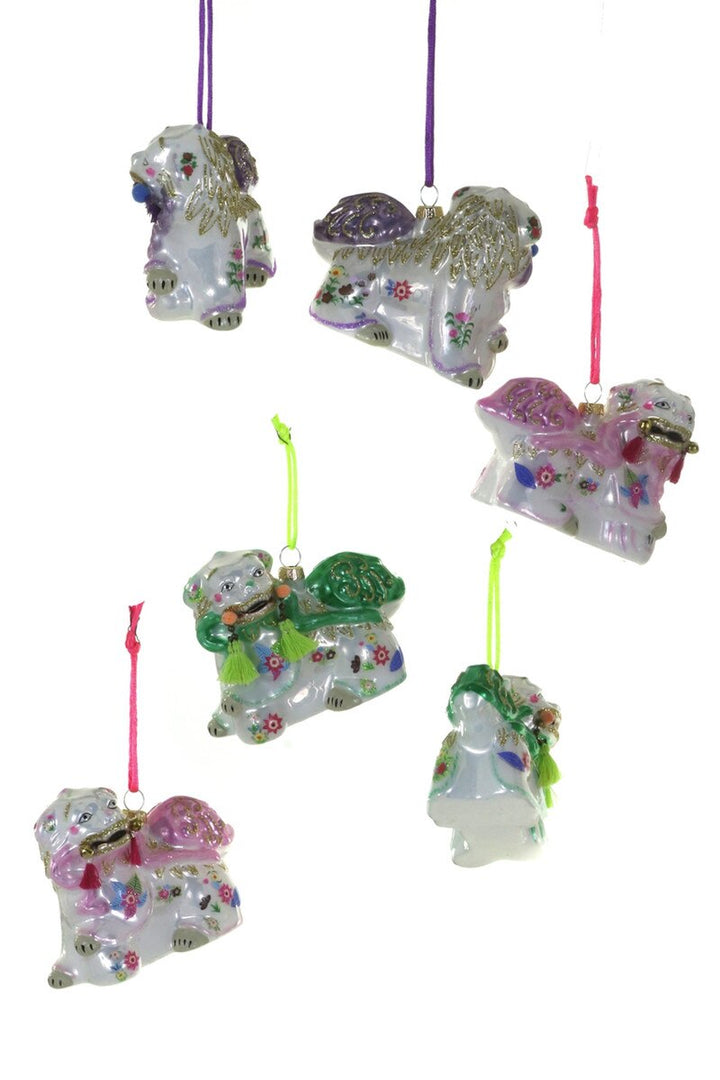 Floral Foo Dog Ornament