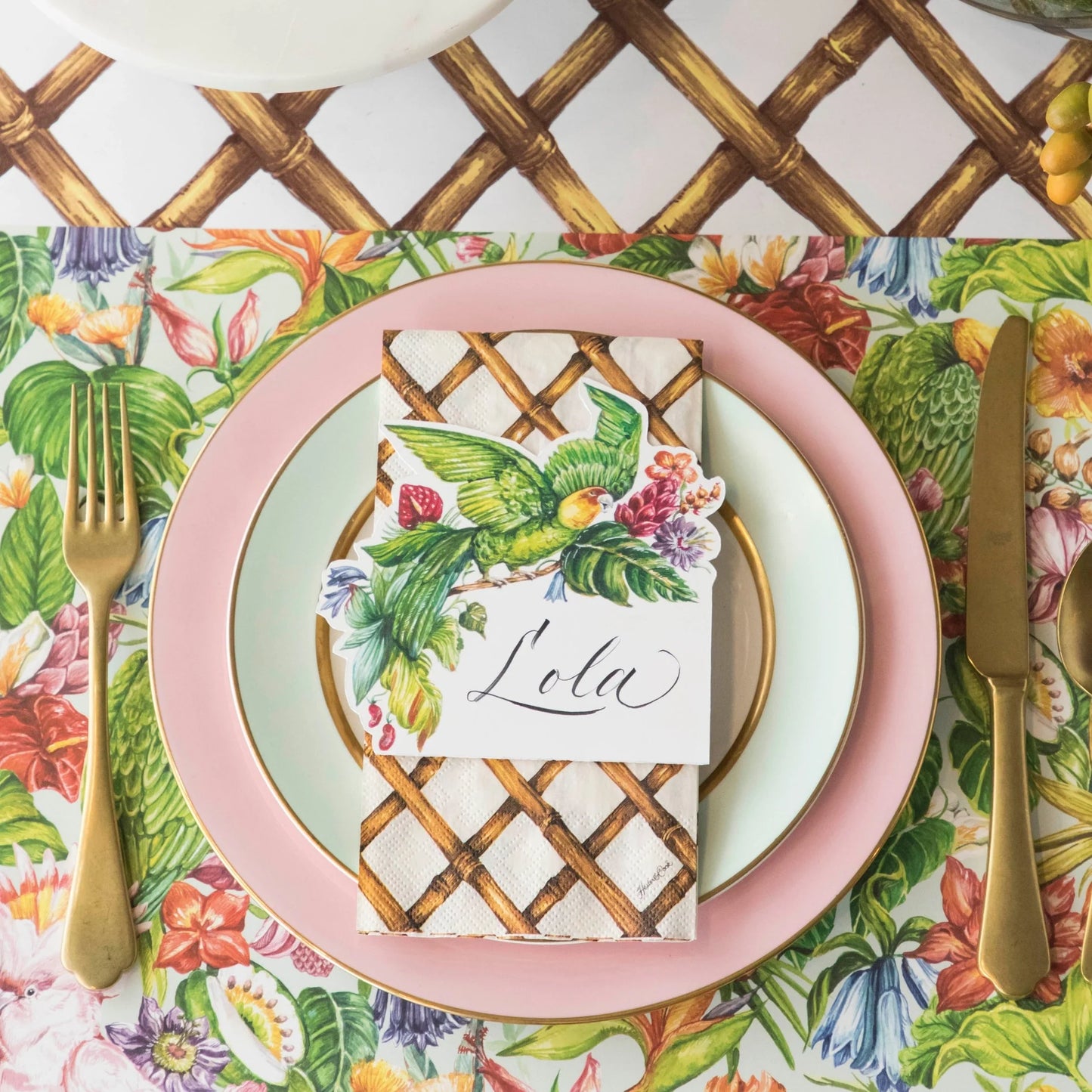 Birds of Paradise Paper Placemats Set/24