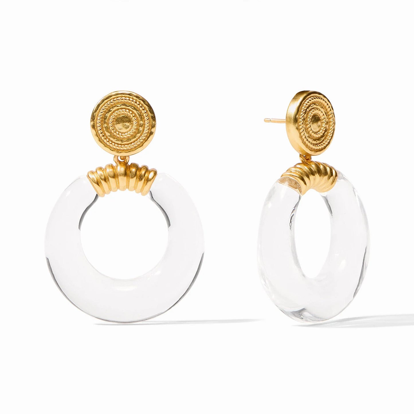 Madison Gold & Acrylic Statement Earrings