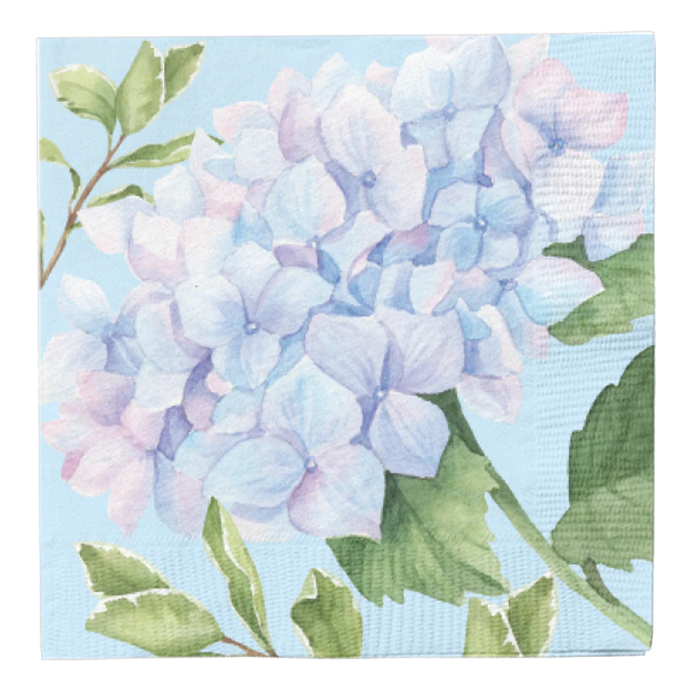 Blue Hydrangeas Cocktail Napkins 20/PK