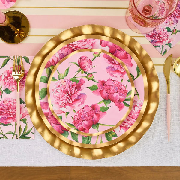 Pink Peonies Dinner Plate 8/PK