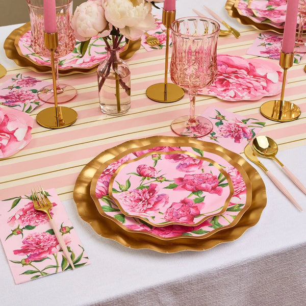 Pink Peonies Dinner Plate 8/PK