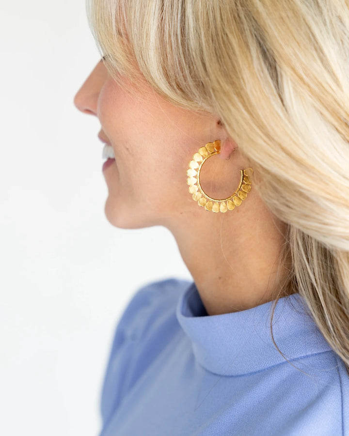 Gold Raindrop Hoops