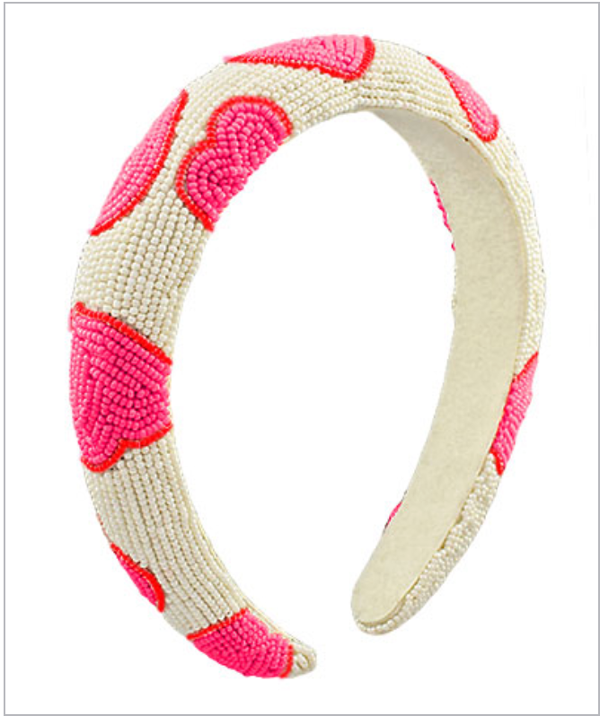 Heart Beaded Headband