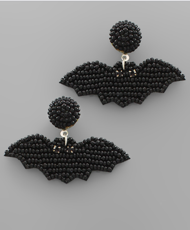 Beaded Bat Earrings