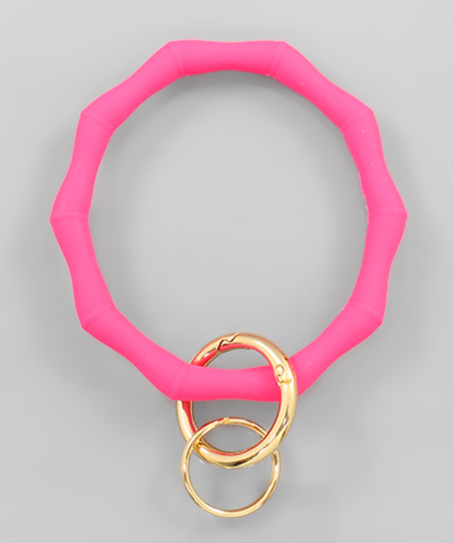 Silicone Bamboo Keyring