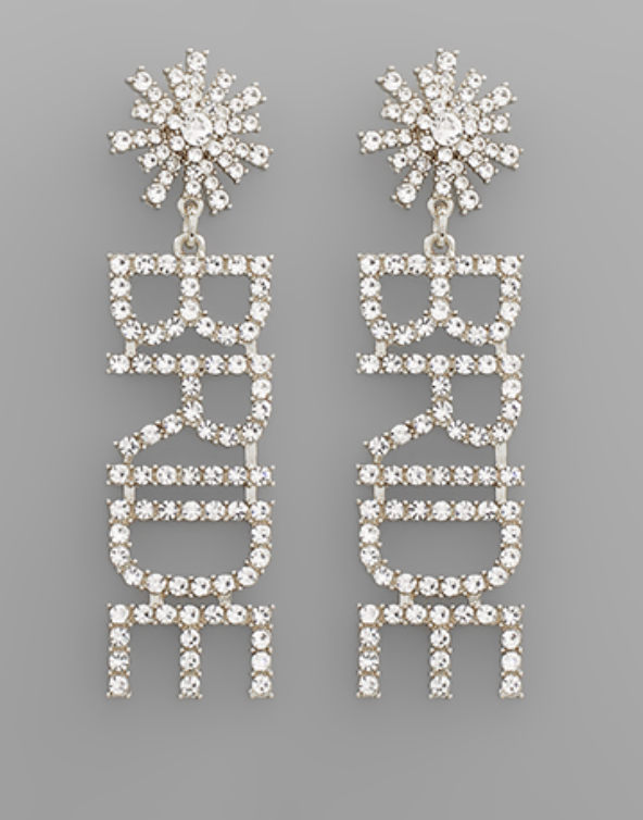 Bride Pave Drop Earrings
