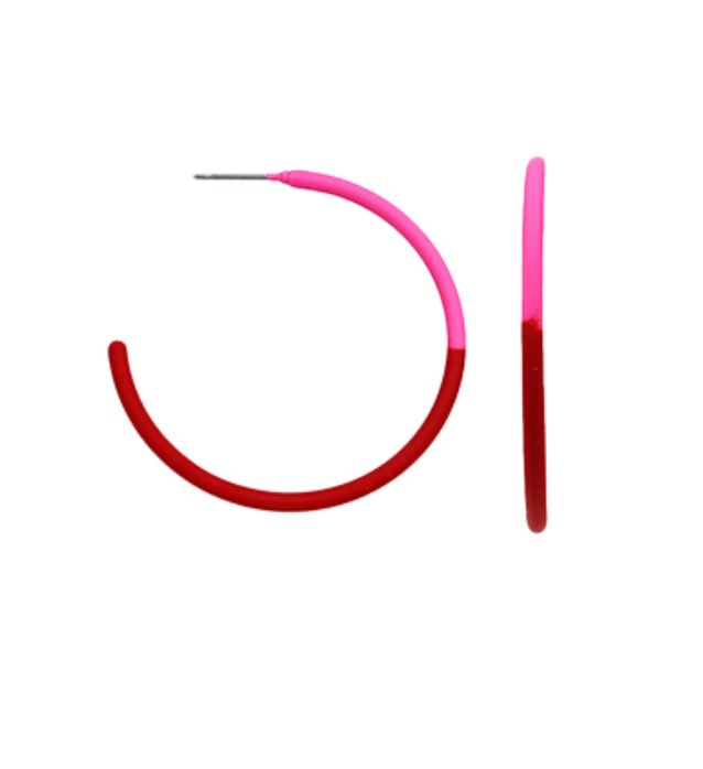 Colorblock Hoop Earrings