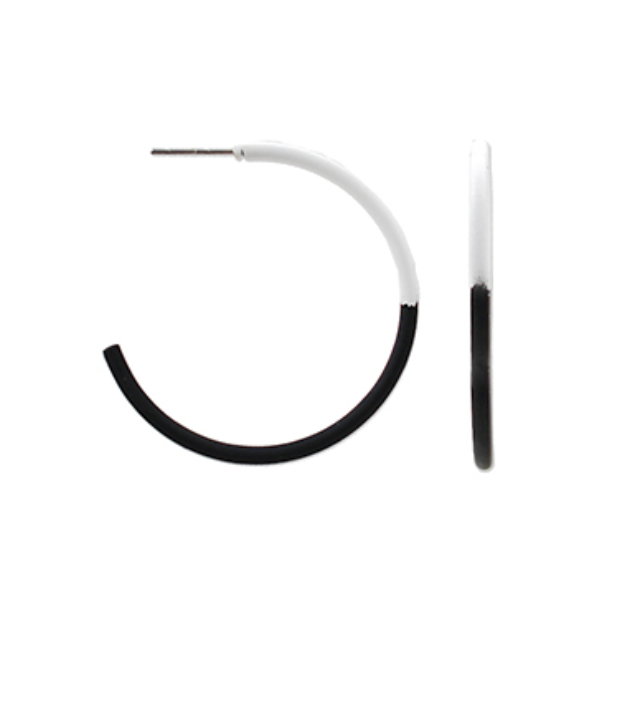 Colorblock Hoop Earrings
