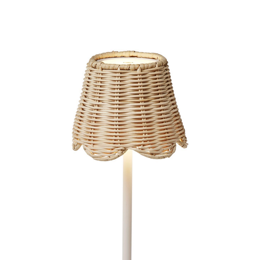 Rattan Woven Scalloped Lamp Shade