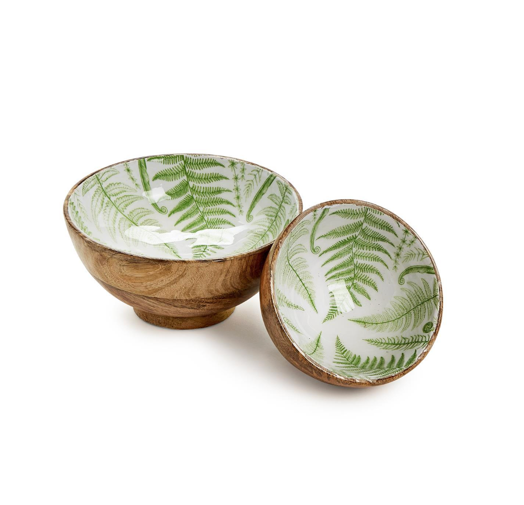 Fern Wood Serving Bowl