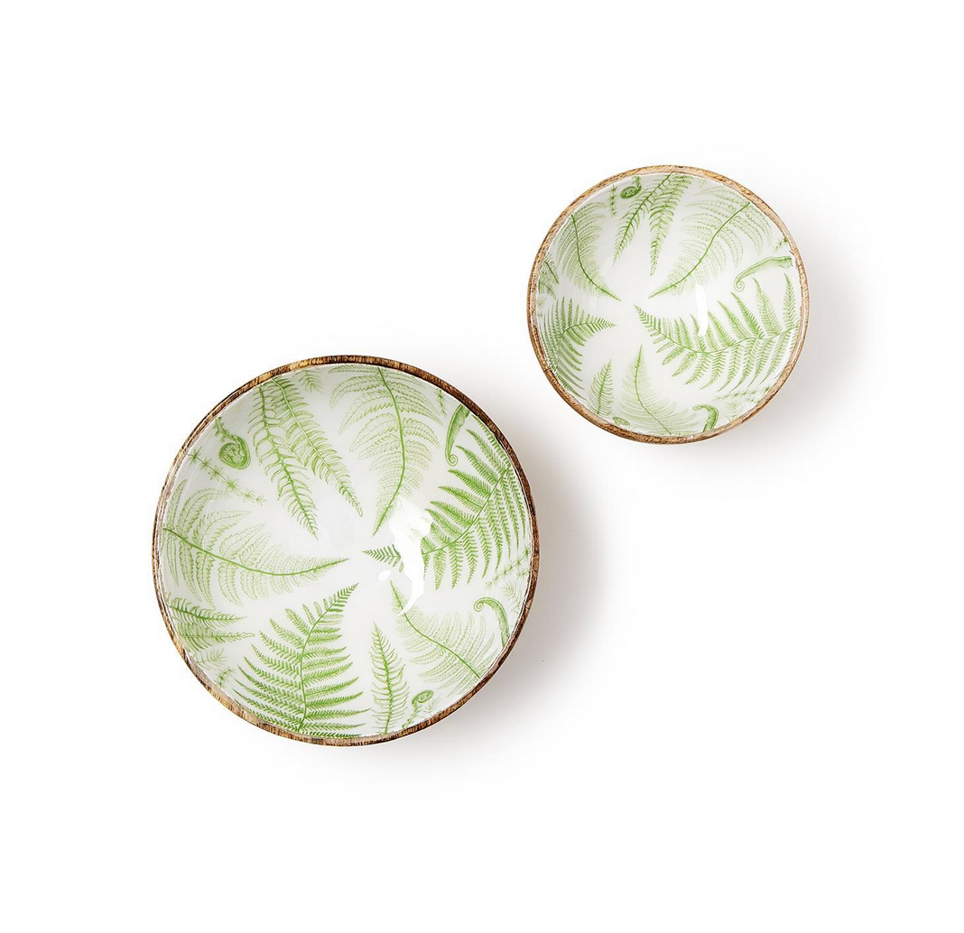Fern Wood Serving Bowl