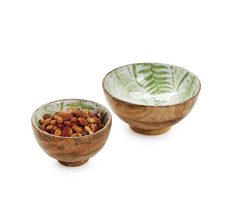 Fern Wood Serving Bowl