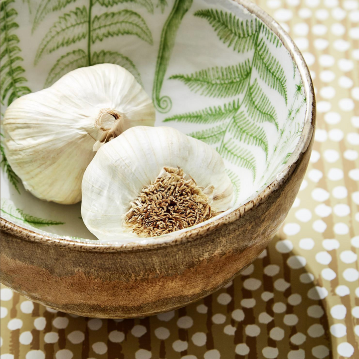 Fern Wood Serving Bowl