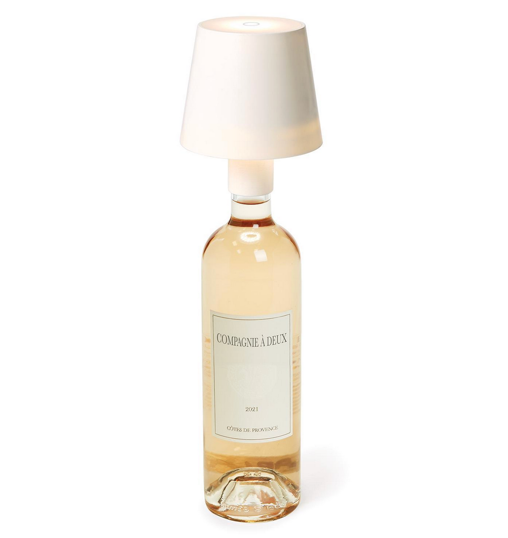 LED Touch White Bottle Lamp