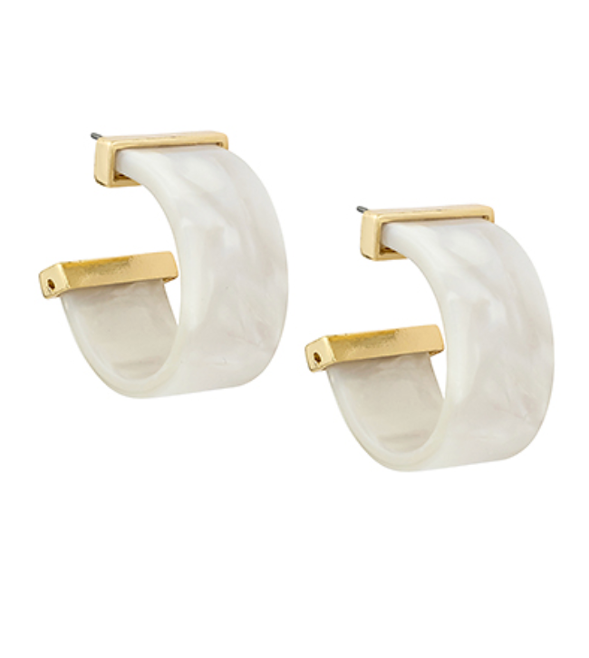 Small Wide Acrylic Hoops