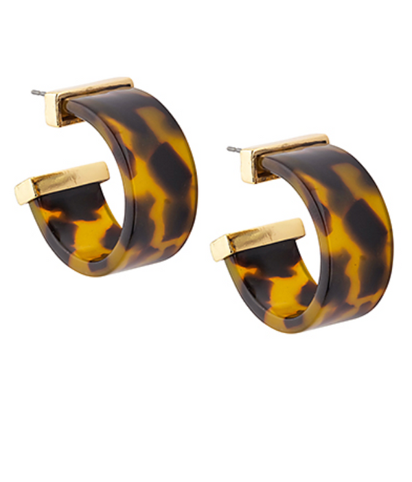 Small Wide Acrylic Hoops