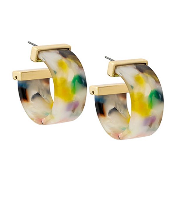 Small Wide Acrylic Hoops