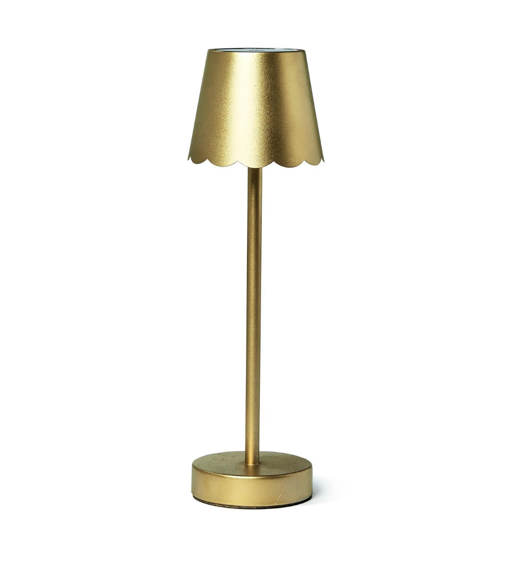 Gold Scalloped LED Touch Table Lamp