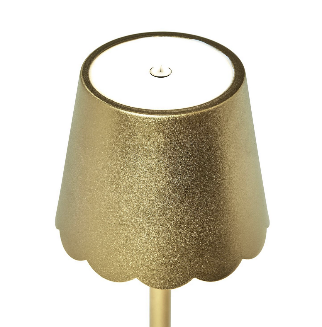 Gold Scalloped LED Touch Table Lamp