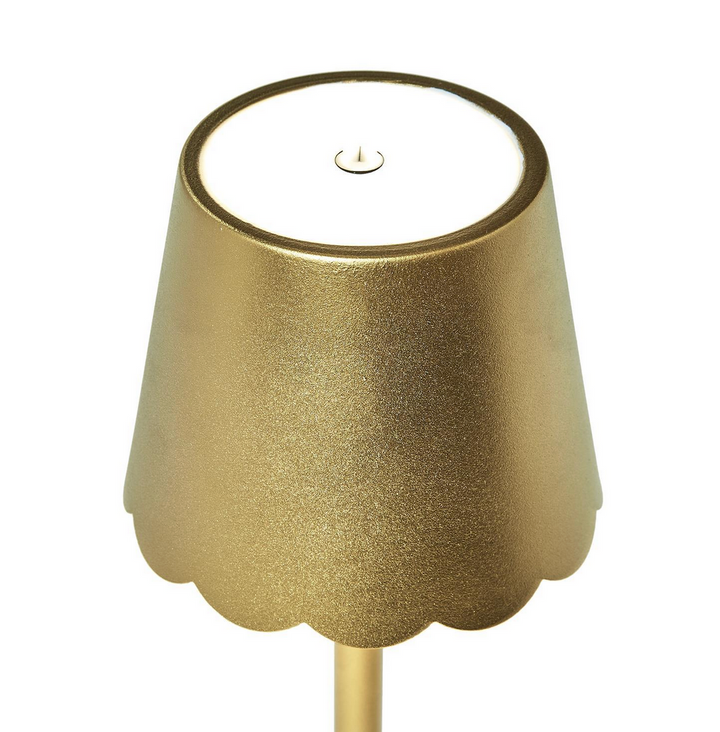 Gold Scalloped LED Touch Table Lamp