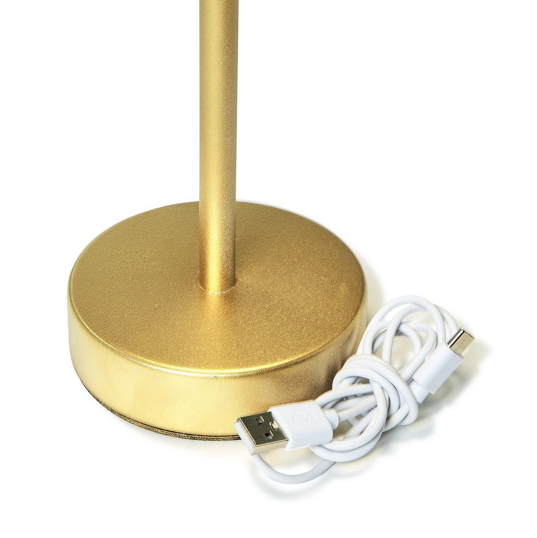 Gold Scalloped LED Touch Table Lamp