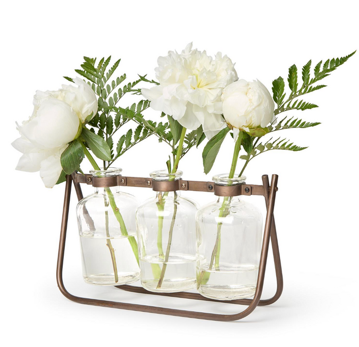 Hinged Triple Flower Vase Stand