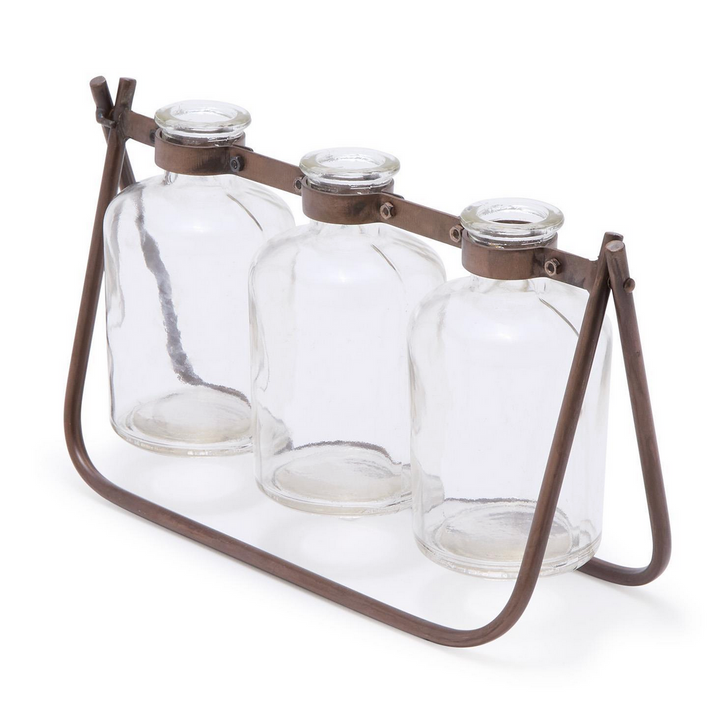 Hinged Triple Flower Vase Stand