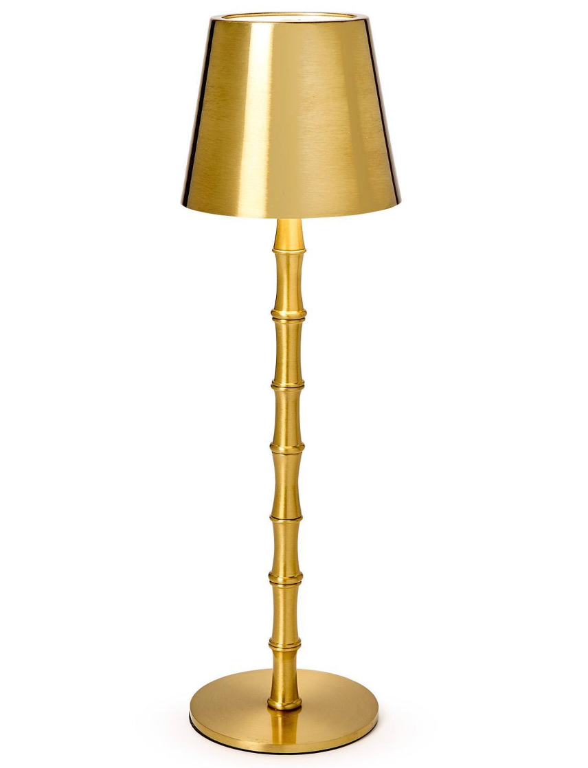 Gold Bamboo LED Touch Table Lamp
