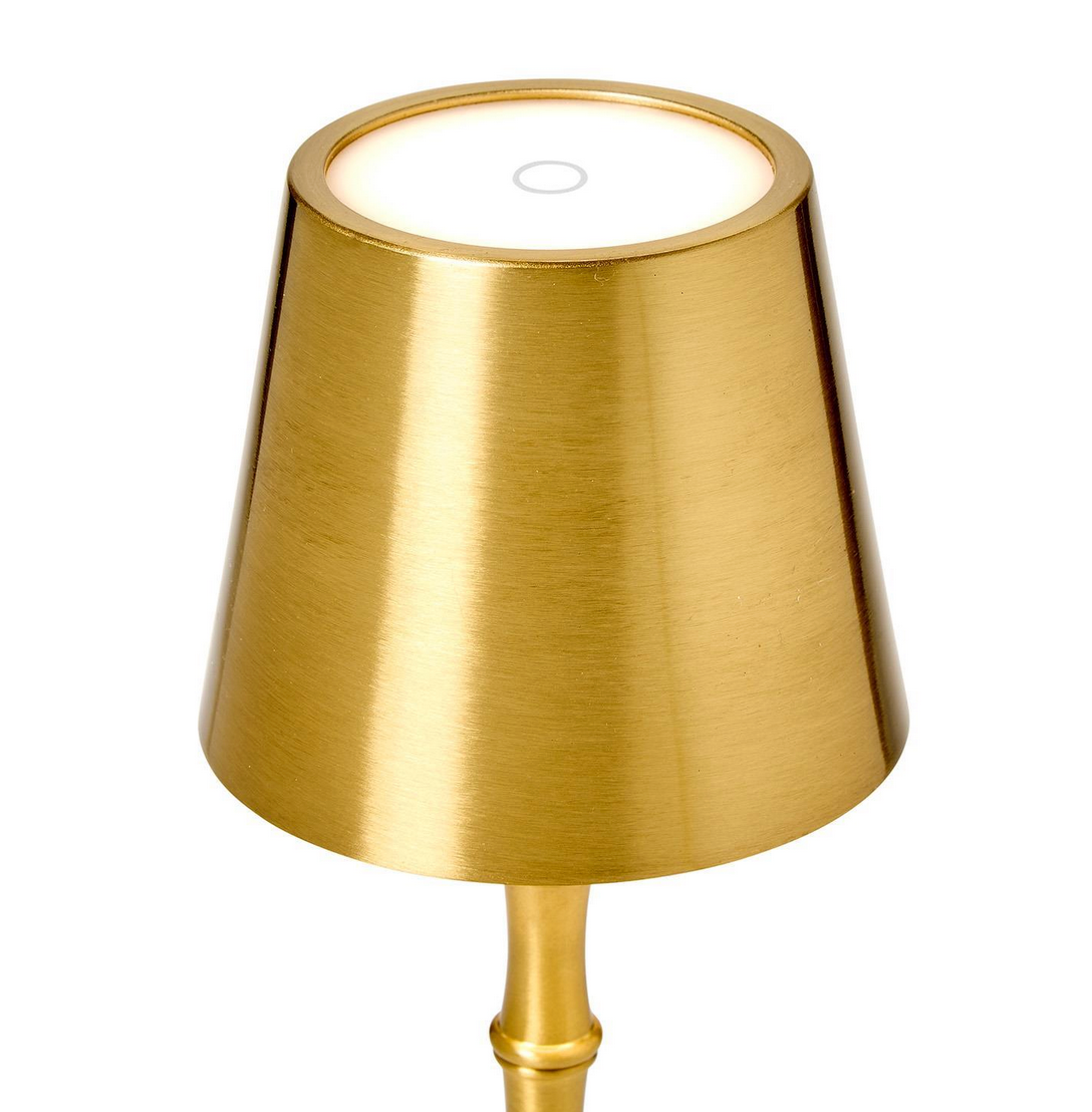 Gold Bamboo LED Touch Table Lamp