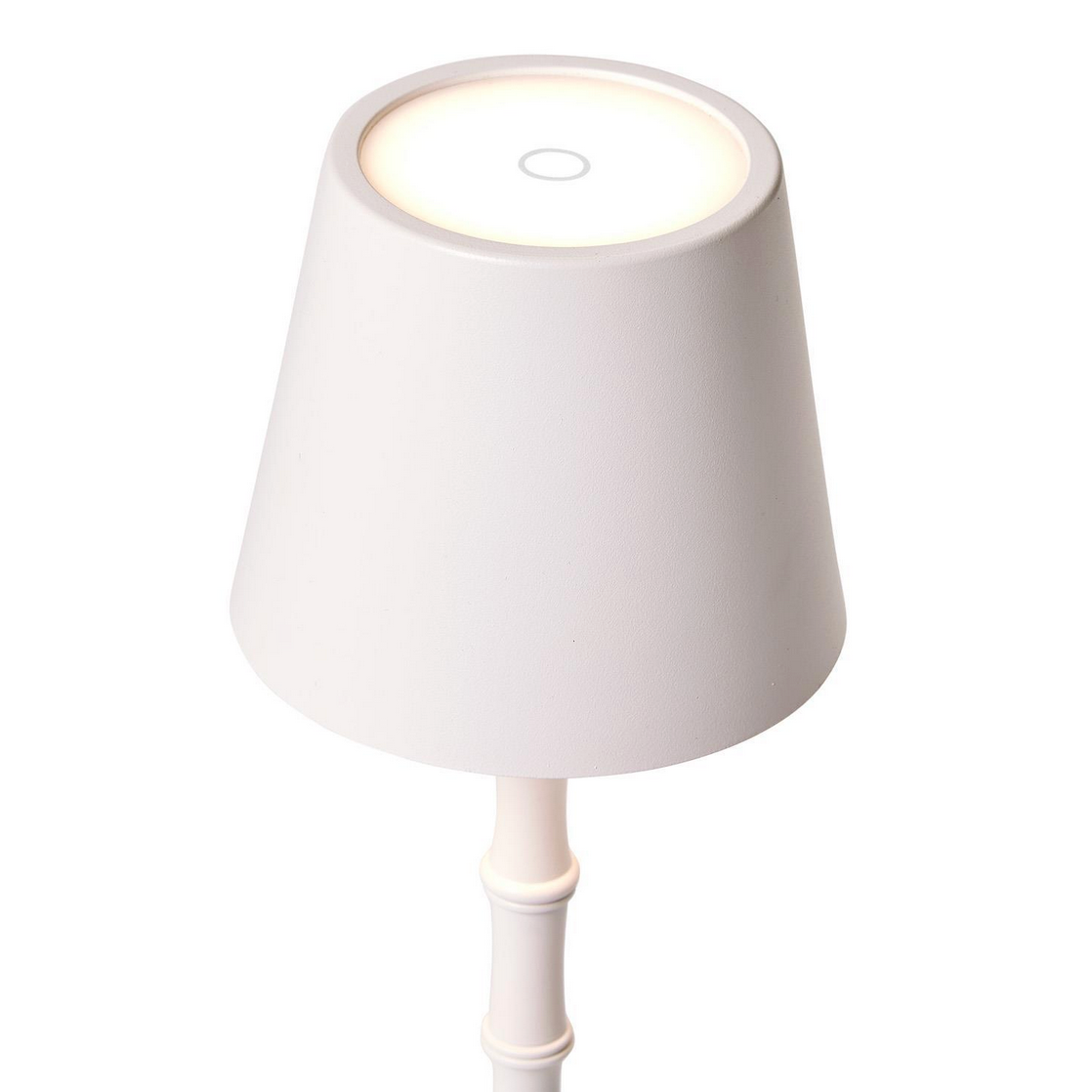 White Bamboo LED Touch Table Lamp