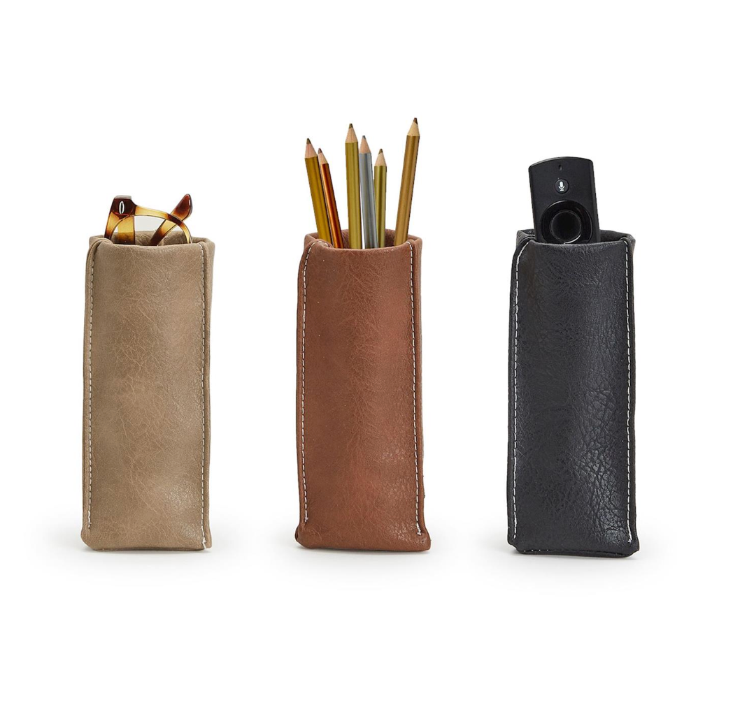 Faux Leather Weighted Eyeglass Holder