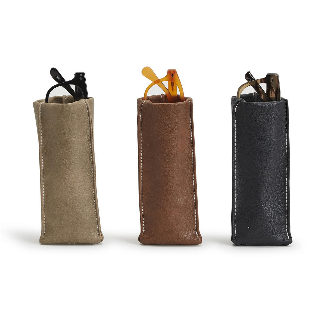 Faux Leather Weighted Eyeglass Holder