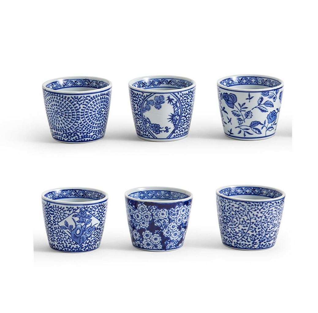 Small Blue & White Canton Cachepot