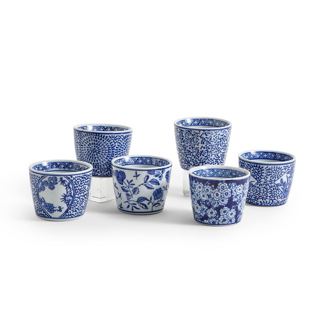 Small Blue & White Canton Cachepot