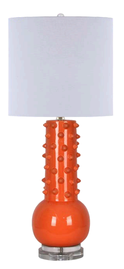Luna Orange Lamp Pair