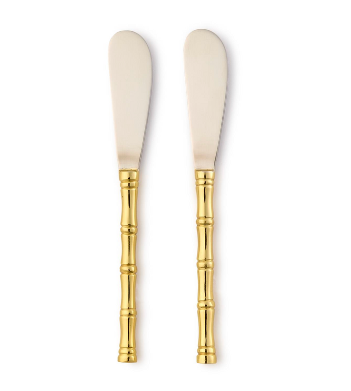 Set of 2 Gold Bamboo Spreaders