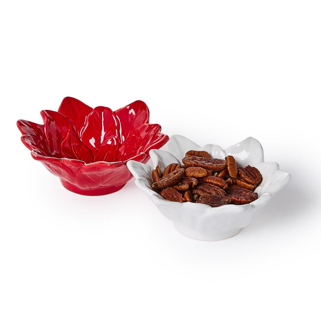 Small Poinsettia Tidbit Dish