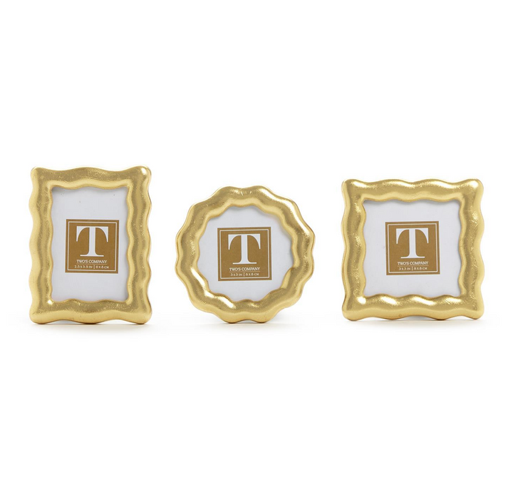 Small Gold Wavy Frame