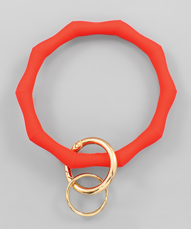 Silicone Bamboo Keyring