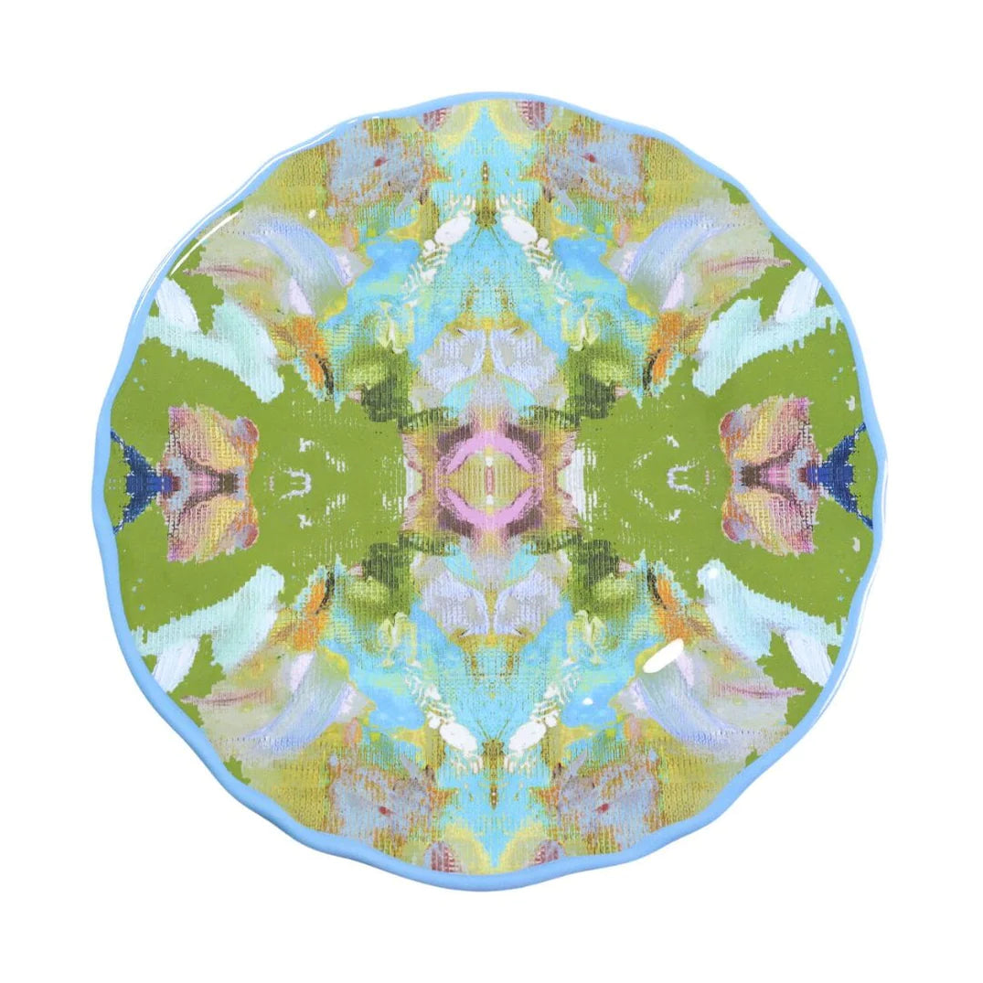 Stained Glass Green Melamine Dinnerware