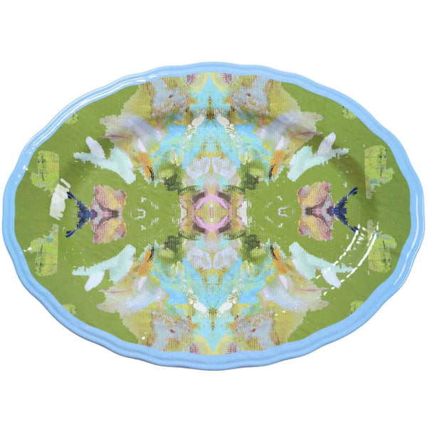 Stained Glass Green Melamine Dinnerware
