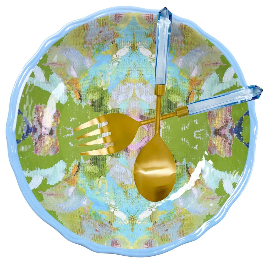Stained Glass Green Melamine Dinnerware