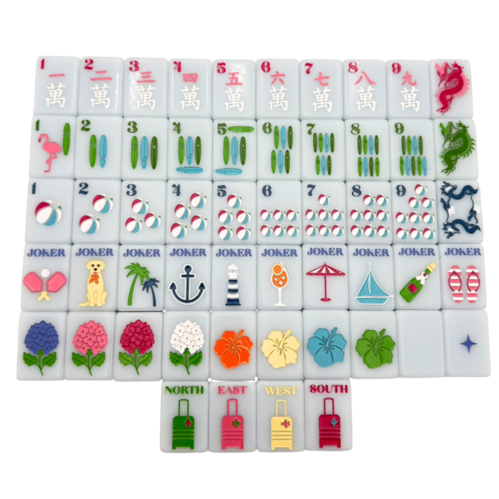 Gray Malin Beach Club Mahjong Tile Set