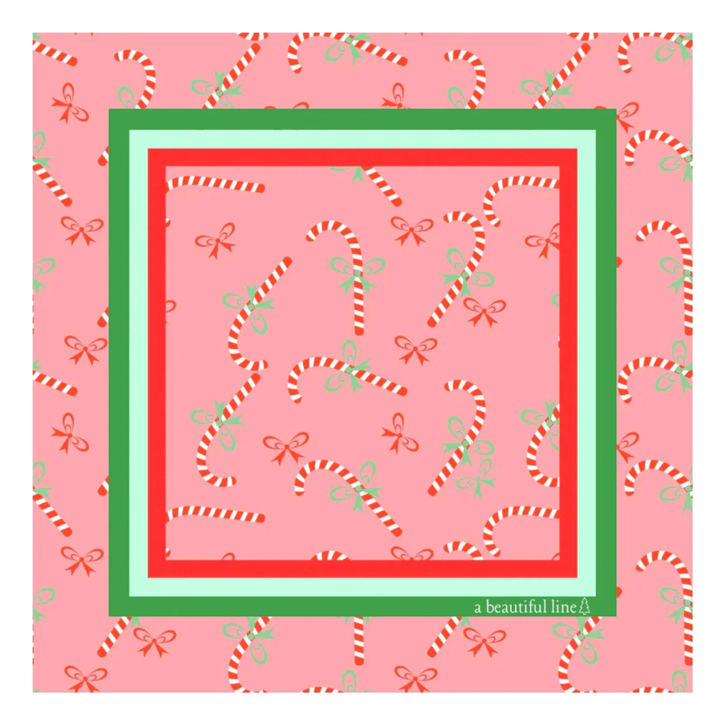 Pink Christmas Mahjong Mat