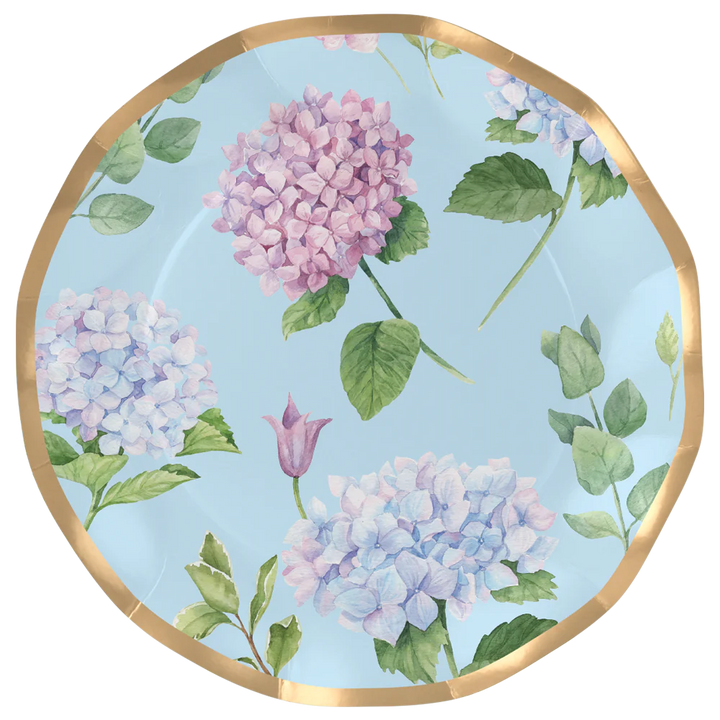 Blue Hydrangeas Dinner Plate 8/PK