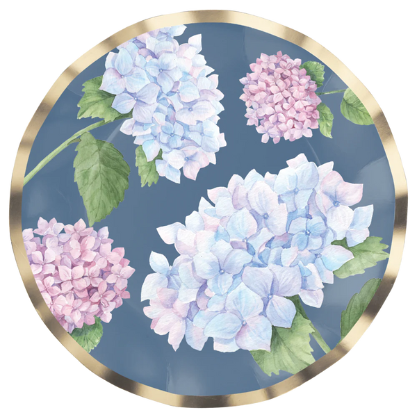 Blue Hydrangeas Salad Plate 8/PK