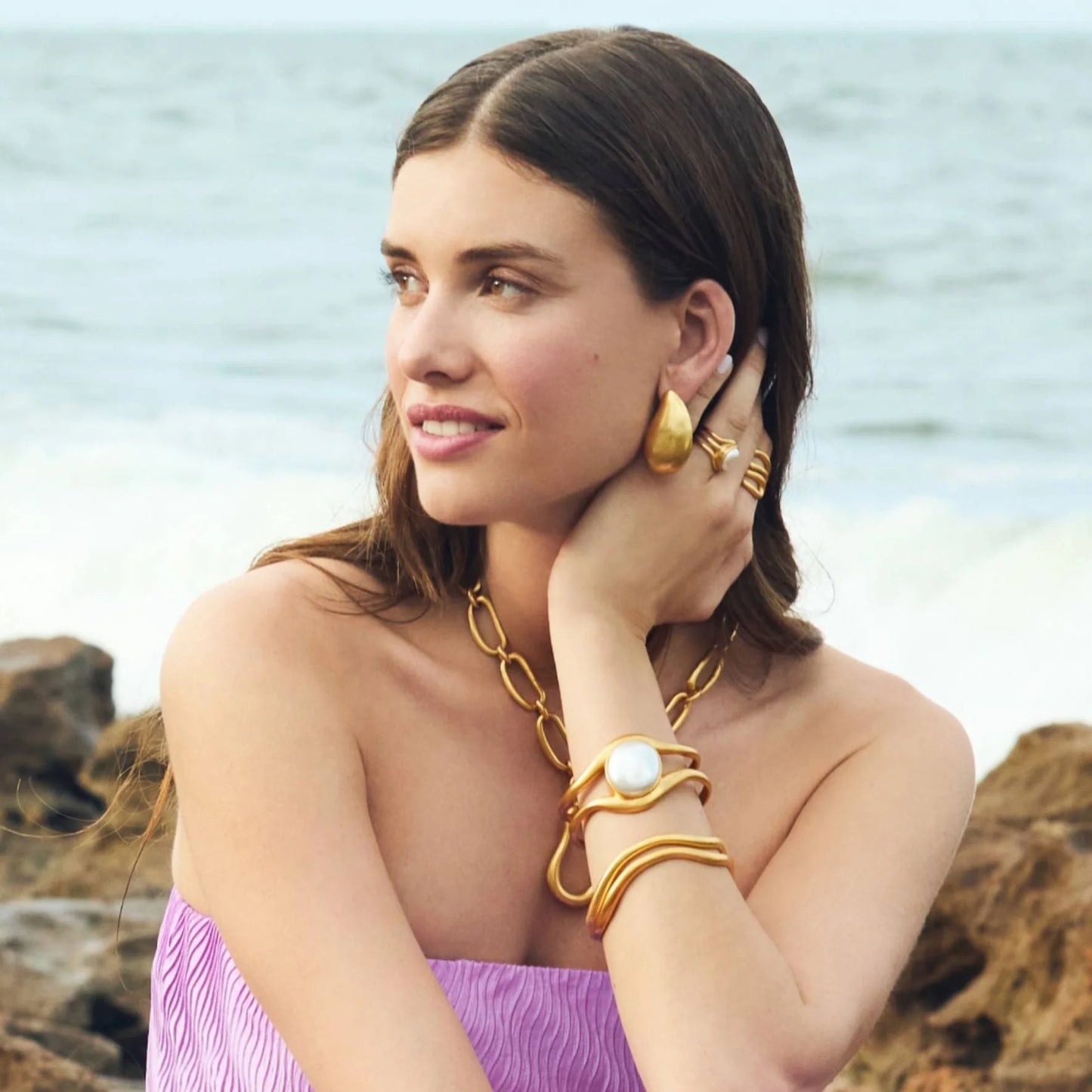 Wave Teardrop Earrings